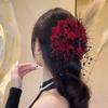 Large Sequined Flower Clip Hair Claw For Women Fashion Shark Clip Ponytail Hair Clip Barrette Retro Volume Hair Clip Headwear