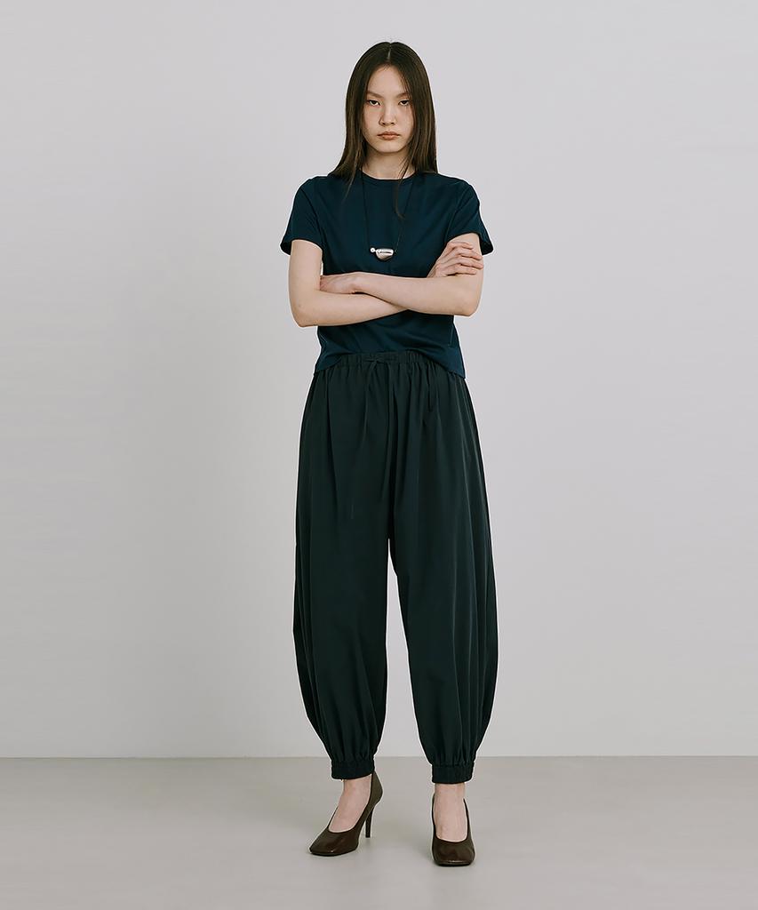 WNDERKAMMER Shirred Moon Jar Pants_Navy