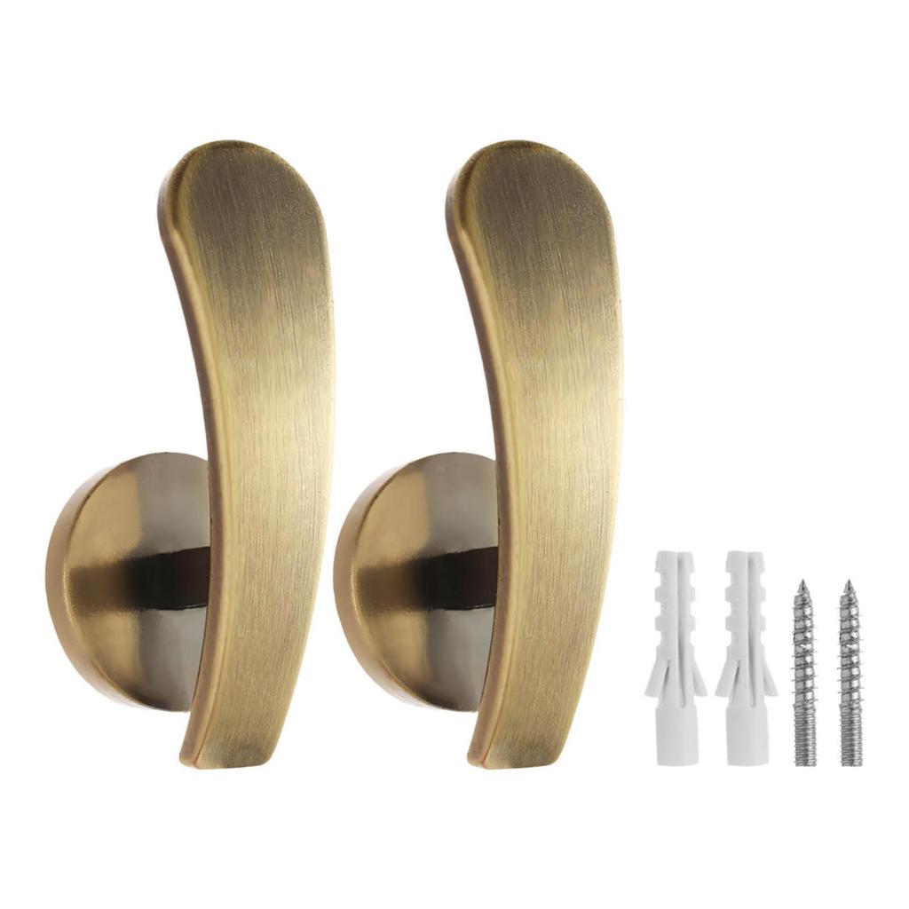 2Pcs Elegant Curtain Holdbacks Drapery Tieback Hooks for Home Decor