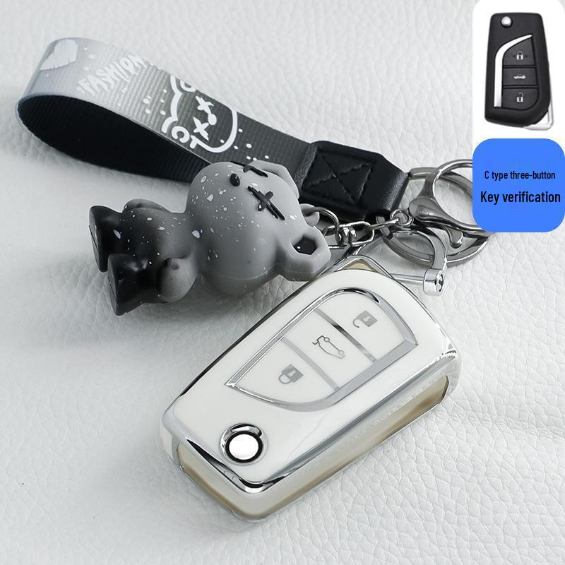 Чехлы для ключей для женщин: Подходит для Toyota Corolla, Camry, Levin, Avalon, Highlander, RAV4 и CHR.