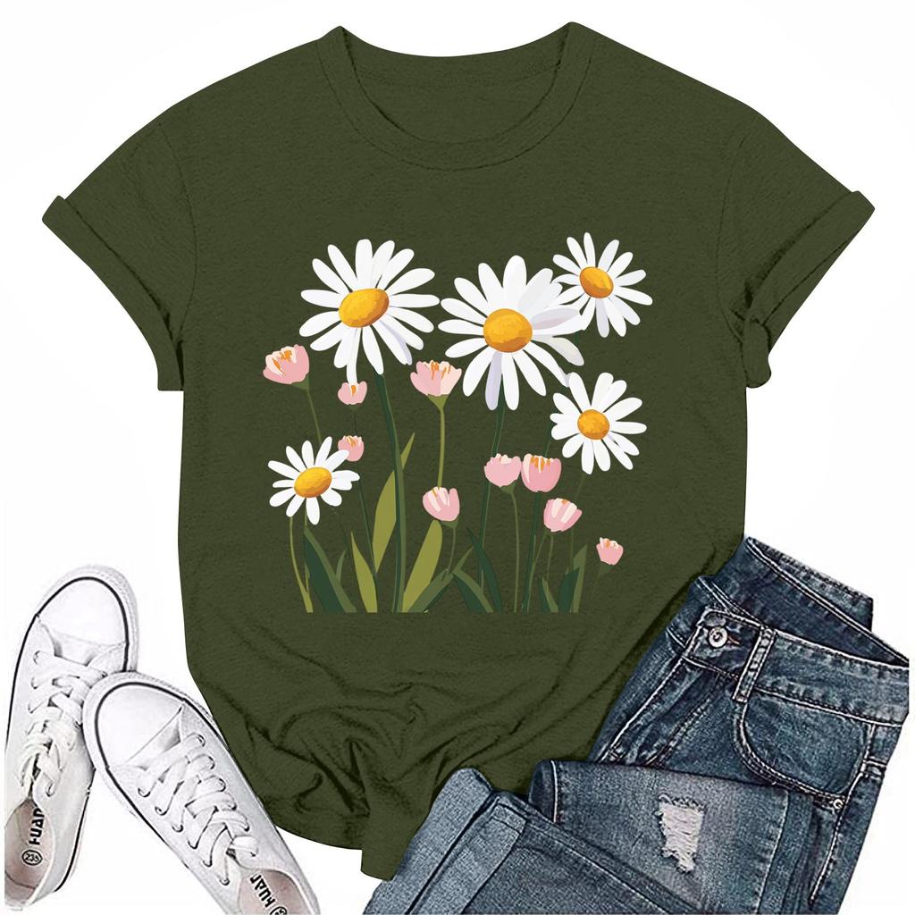 Женская мода повседневная футболка с круглым вырезом и короткими рукавами, топ, футболка, топ