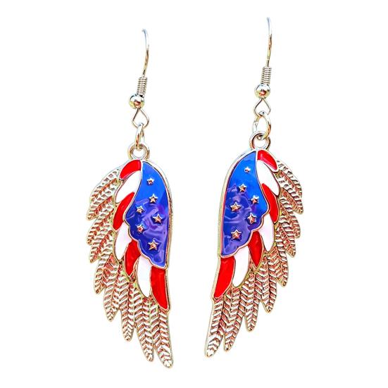 USA Flag Earrings for Women, Patriotic Red White Blue Earrings, American Flag Dangle Drop Earrings, 4th of July Independence Day