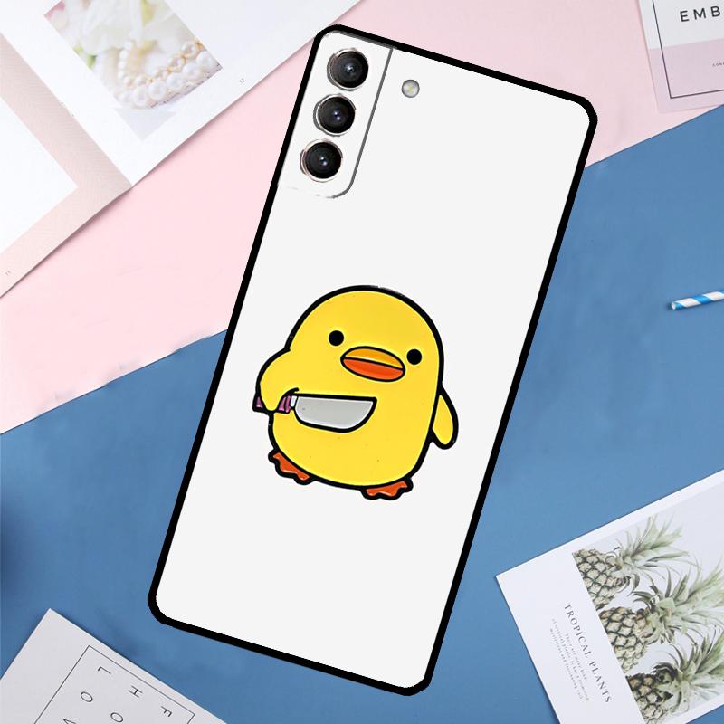 Мультяшный чехол-пенал с уткой для Samsung Galaxy S24 Ultra S21 S22 S23 S25 Ultra S9 S10 Plus S20 FE S25 FE Задняя крышка