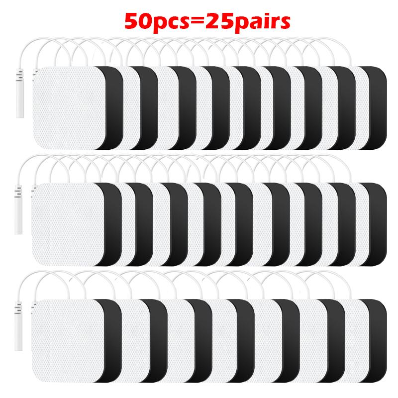 Электроды для TENS EMS, подушечки, аксессуары для физиотерапии, нетканый материал, самоклеящиеся сменные пластыри для электрического массажера EMS