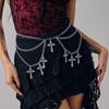 Y2K Punk Waist Chain Temperament Multi-layer Body Chain Hollowing Cross Waist Chain Street Fashion
