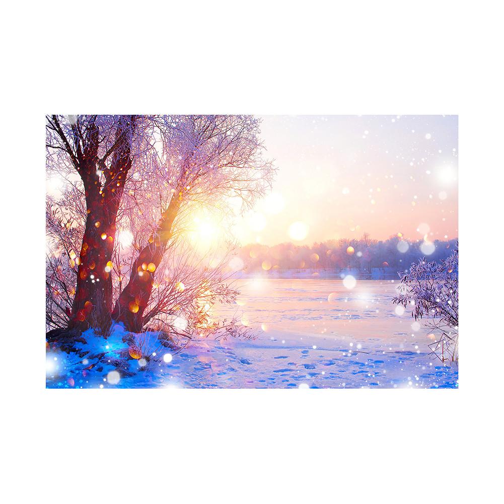 Рождественский постер со снежной сценой, фестивальные фоновые декорации для домашнего декора, вечеринок, студий, уличных празднований, свадьбы