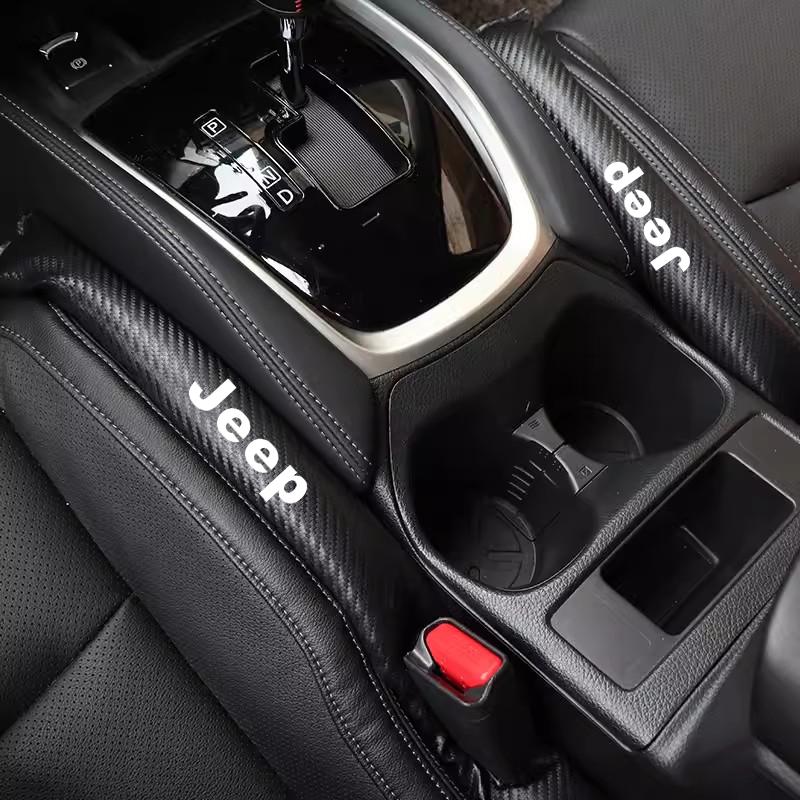 For Jeep Car Interior Seat Gap Plug Leather Filler Leakproof Pads For Jeep Grand Cherokee Wrangler JK Gladiator Compass Reneg