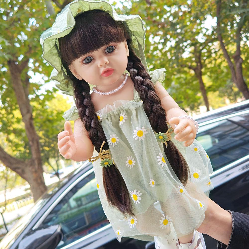 55 см мягкая силиконовая кукла для ванны Reborn Baby Bath Doll Toy 22 дюйма реалистичная принцесса малышка красивая девочка Bebe подарок на день рождения