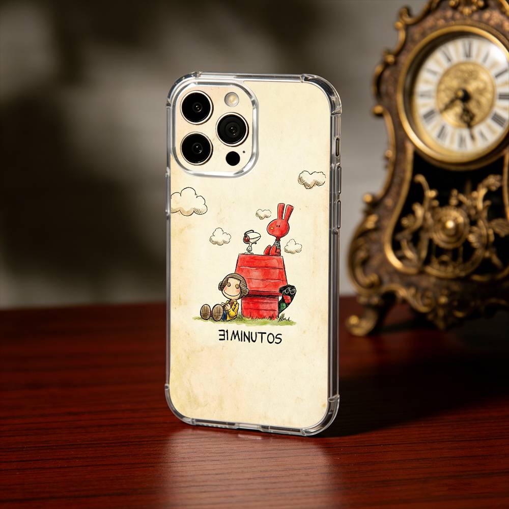 Милый чехол для телефона с кроликом B-Bodoque из 31 Minutos для iPhone 17 16 15 14 13 12 11 Mini Pro Max Plus Прозрачный чехол