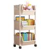 Movable Storage Rack Multifunctional Storage Organizer with 360 Degree Rotating Wheels Trolley