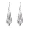 Women Fashion Korean Version of Fashionable Versatile Glitter Earrings Square Variable Sequins Long Tassel Exaggerated Earrings