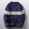 2024 Autumn Mens Christmas Cashmere Sweater O Neck Men Tops Quality Male Pullover Sweaters Thick Warm Pull Homme