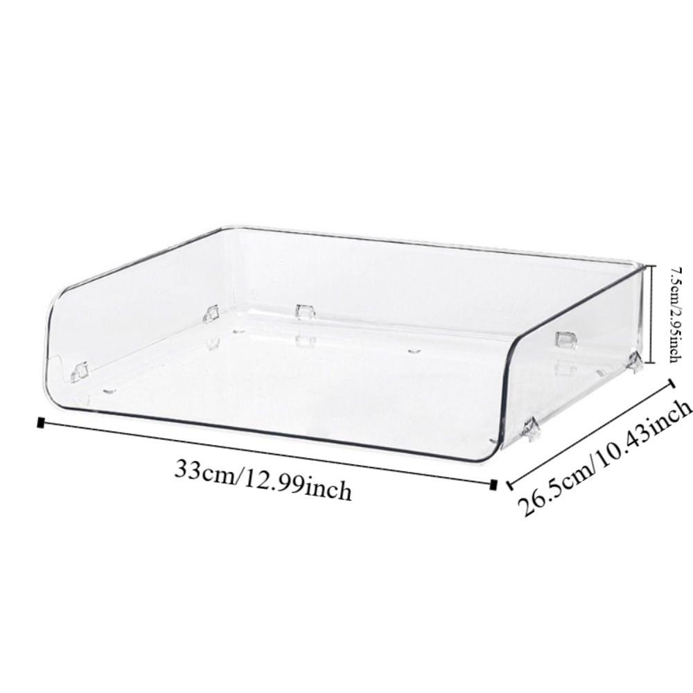 Desktop Organizer A4 File Storage Tray Book Shelf File Organizer Stackable File Rack Certificates