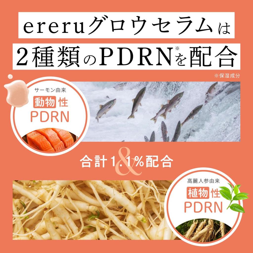 Ereru WPDRN Glow Serum 30 мл PDRN Double Formula Moisturizing Serum Ниацинамид Пантенол Гиалуроновая кислота Коллаген Сделано в Японии