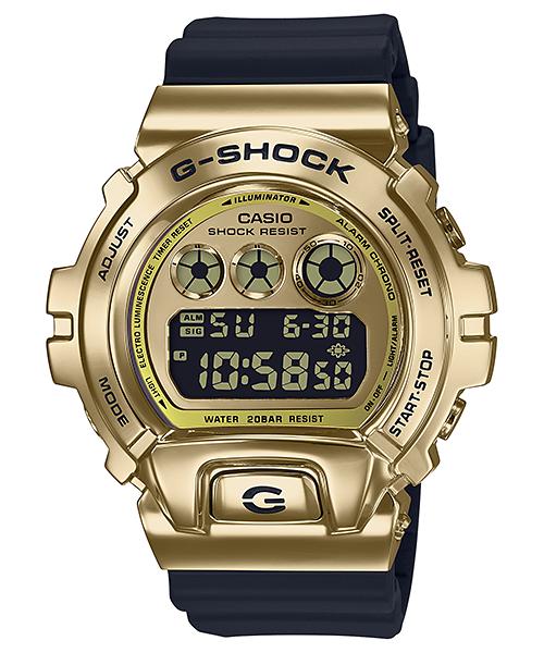 Casio Мужские часы G-SHOCK из нержавеющей стали, водонепроницаемость 200 м, ударопрочность, будильник, кварцевые часы GM-6900G-9