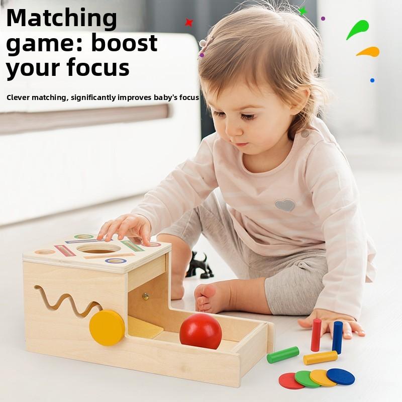 Early Educational Wooden Gear Coin Box Puzzle Toy Children Gift Development