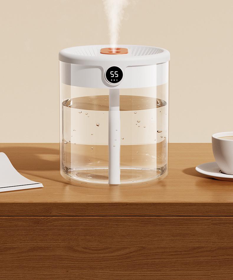 USB 2л увлажнитель с двойным распылением, бесшумной работой и ночником для дома и офиса
