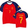 2026 Spanish Team Yamal Player Edition Football Shirt, Quick Drying Short Sleeved T-shirt Women's Family Kids Tees
