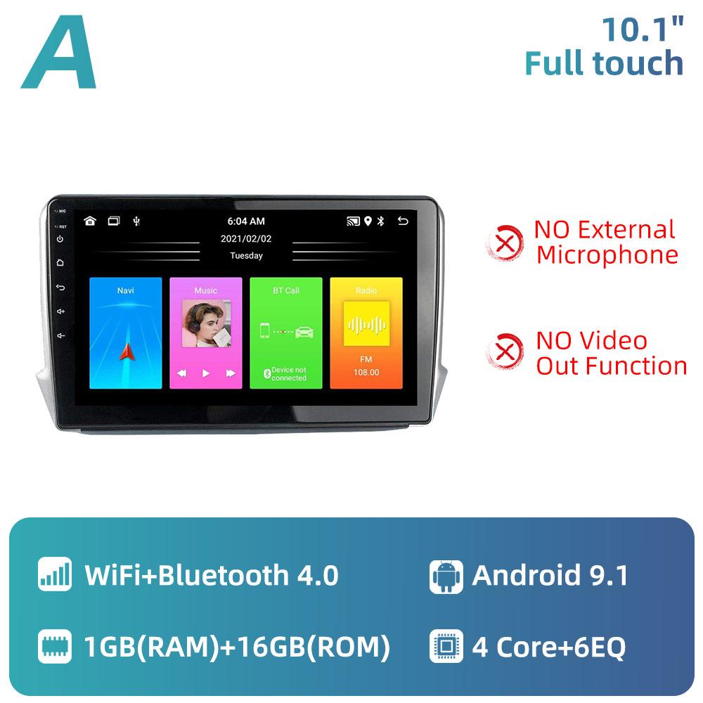 Для Peugeot 2008 208 2012-2018 Автомобильное радио 10,1-дюймовый экран Мультимедиа Навигация Головное устройство GPS Авто Аудиоплеер 2 Din Android Стерео