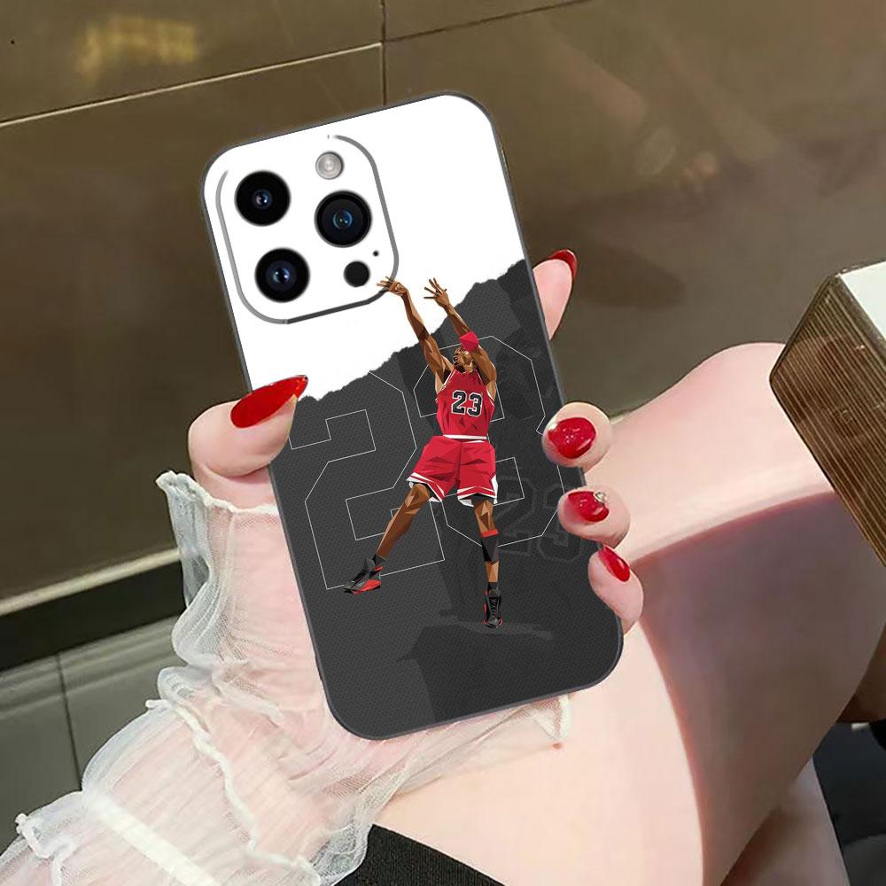 Чехол для телефона с номером 23 по баскетболу Для iphone Apple 17 AIR 16E 16 15 14 13 12 11 Pro XR Max 8 7 Plus TPU Чехол Funda Shell