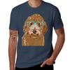 Howard The Doodle Dog With Glasses Tshirt Antiwrinkle Short Sleeve Tshirt
