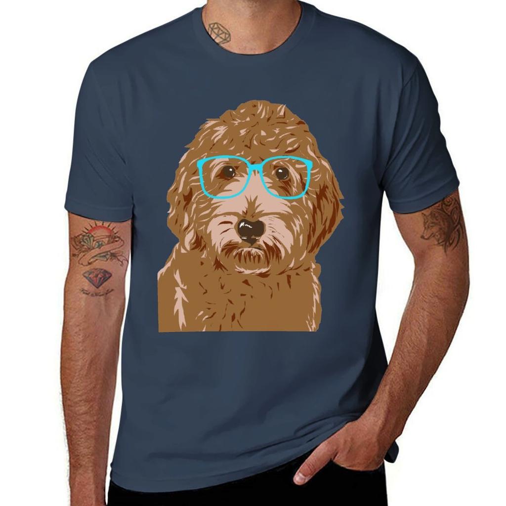 Howard The Doodle Dog With Glasses Tshirt Antiwrinkle Short Sleeve Tshirt