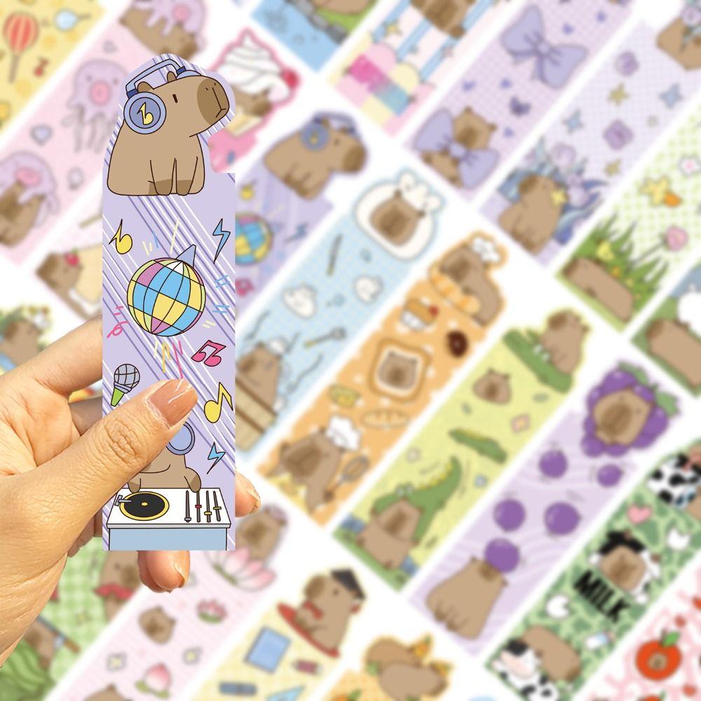 30 шт./набор Чтение Канцелярские товары Капибара Закладка Украшение для книги Маркер для пагинации страницы Библиотека