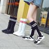 New Flyknit Breathable High Top Interior Height Raising Strap Fashion Women's Shoes Socks Boots