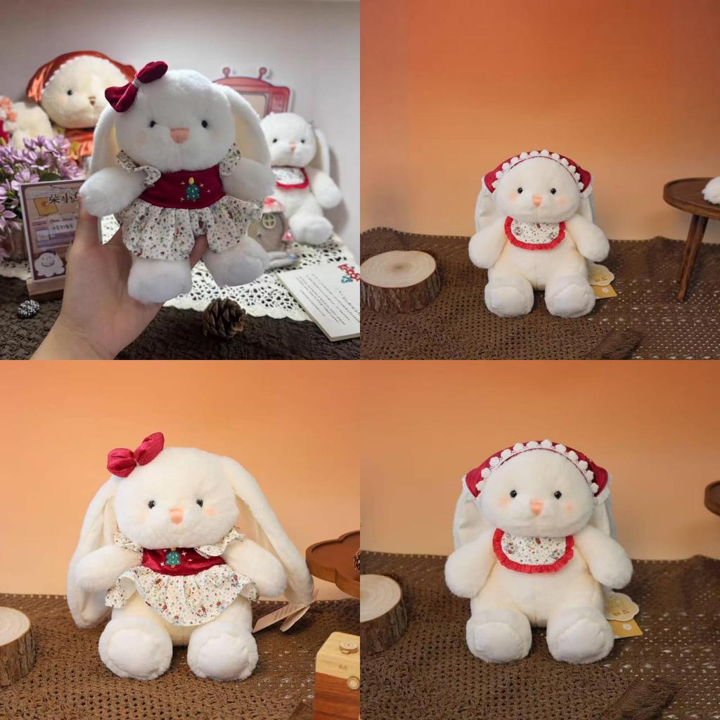 Плюшевая игрушка-кролик из мягкого коротковорсового материала в подарок детям и подросткам