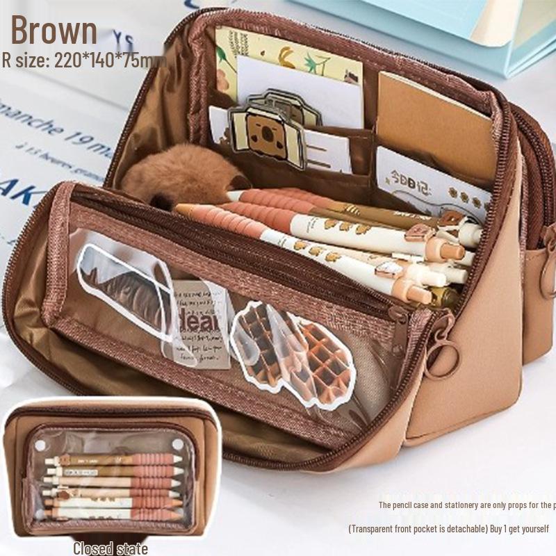 Вместительный пенал в стиле ита-бэг, отстегивающийся, для студентов - Дизайн 2025 года высокой ценности