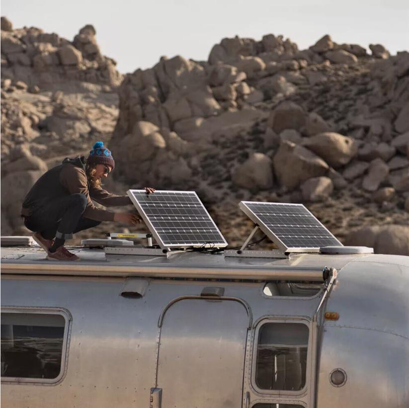 Регулируемая рама для плоской крыши из сплава, фотоэлектрический кронштейн, портативные кронштейны с регулируемым углом наклона для солнечных панелей Renogy