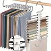 1 шт. Многослойная вешалка для брюк, Стойка из нержавеющей стали, Экономия места для хранения и организации для гардероба, шкафа, спальни, Подходит