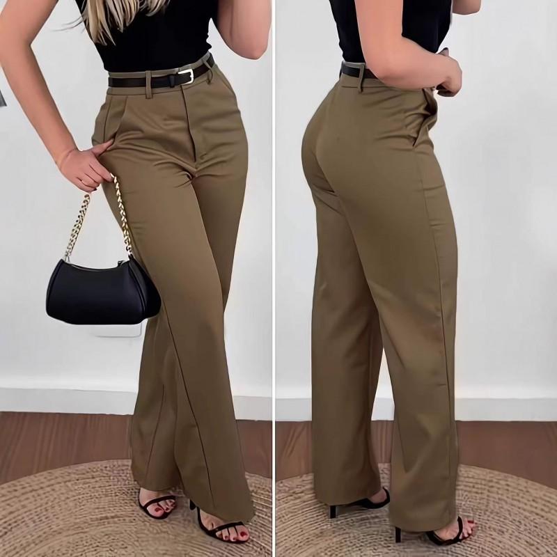 2026 Solid Color Business Casual Blazer Wide Leg Pants Women