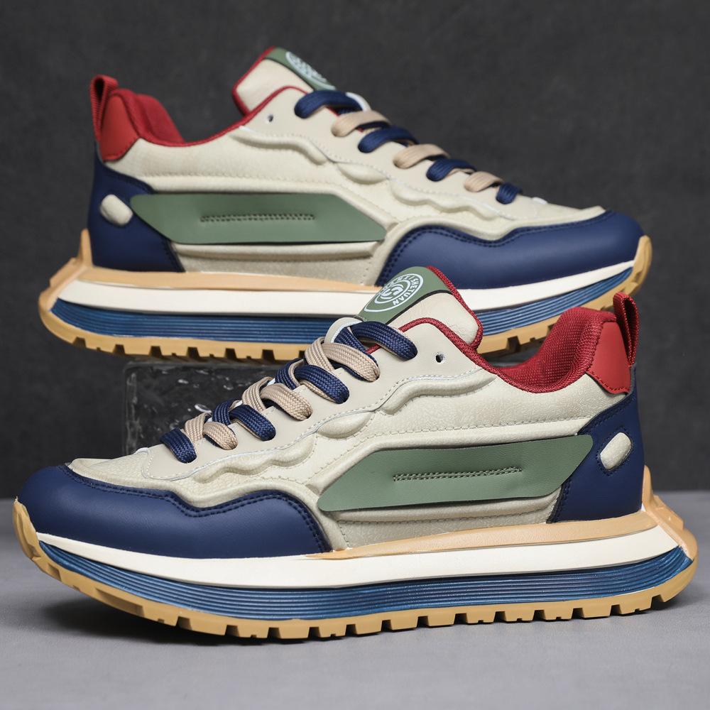 Men's Shoes Autumn and Winter 2025 New Breathable Casual Sports Shoes Non-slip Soft-soled White Shoes Men's Trendy Dad Shoes