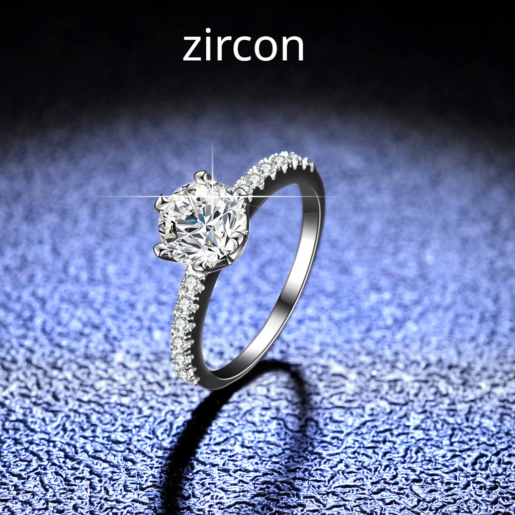 Кольцо с муассанитом цвета D, женское кольцо из стерлингового серебра 1 карат, обручальное кольцо с бриллиантом, подарок для подруги, изысканный ювелирный подарок