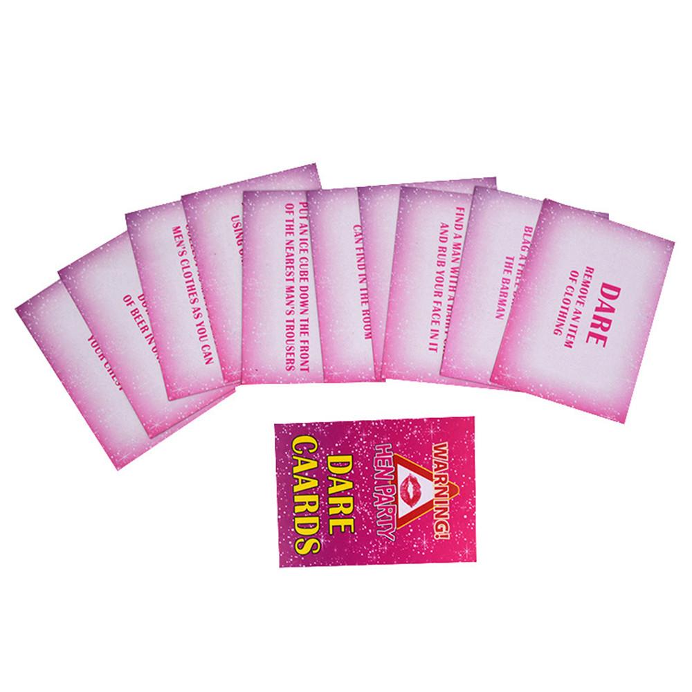 12Pcs Bachelorette Party Dare Adventure Spoof Prop Couples Game Cards Hen Party Adult Game Drinking Card Funny Sex Creative