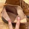 Fashion GKTINOO Retro Genuine Leather Shoes Short Boots 2025 Autumn Winter New Flat Casual Lace Up Handmade Soft Sole Women's Boots
