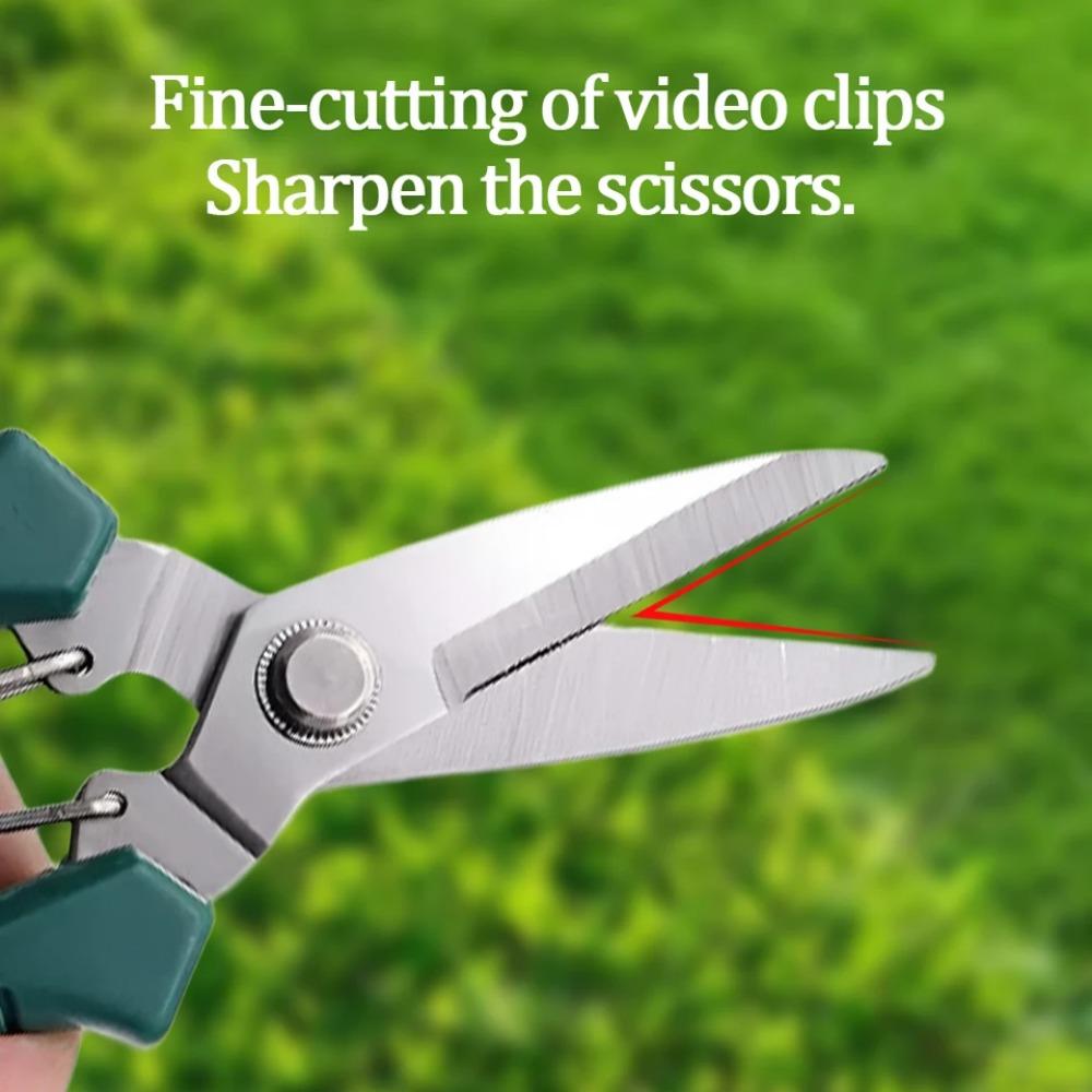 1 шт. 190 мм секатор с прямым лезвием, нержавеющая сталь, нескользящая ручка, садовые ножницы для бонсай, для бытового использования