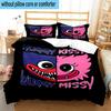 Blue Monster Huggy Family 3pcs Bedding,Including 1pc Duvet Cover And 2pcs Pillowcases Perfect for Christmas,Ideal for Bedroom, Dormitory