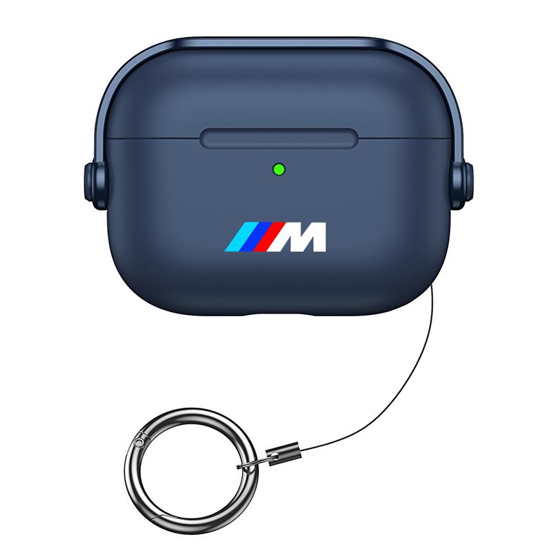 For BMW M Power M3 M4 M5 M6 M7 M8 360° Adjustable Wireless Bluetooth Earphone Case Air pods 1/2/3/4 Pro2 Soft Cover Key Case
