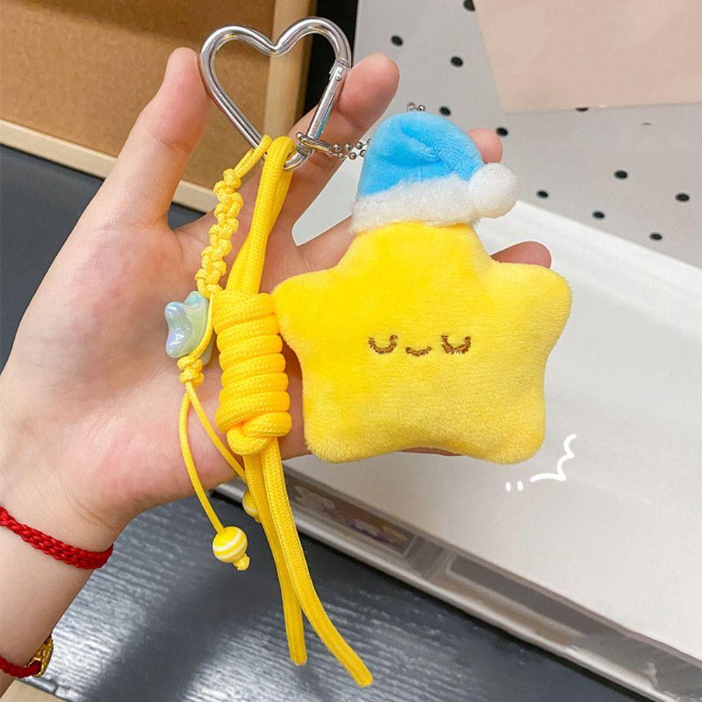 Cartoon Plush Star Keychain Heart Keychain Chirping Star Pendant Star Doll Pendant  Birthday Gift