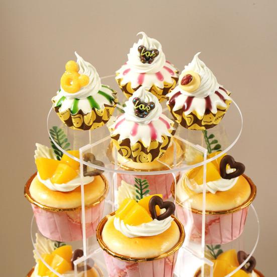 Круглая подставка для торта, прозрачная многослойная простая установка, акриловая подставка для кекса, десерта, полка для демонстрации статуи