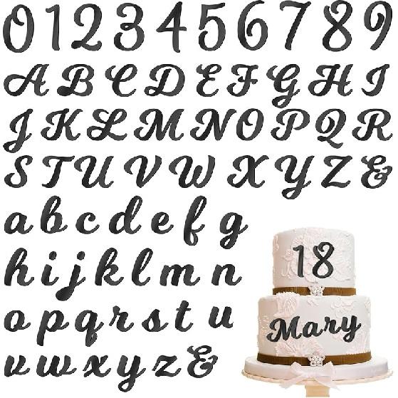 126 PCS Name Cake Topper Acrylic Letters DIY Personalized A-Z & 0-9 Number Alphabet Cake Decoration For Wedding Anniversary Baby Shower Party