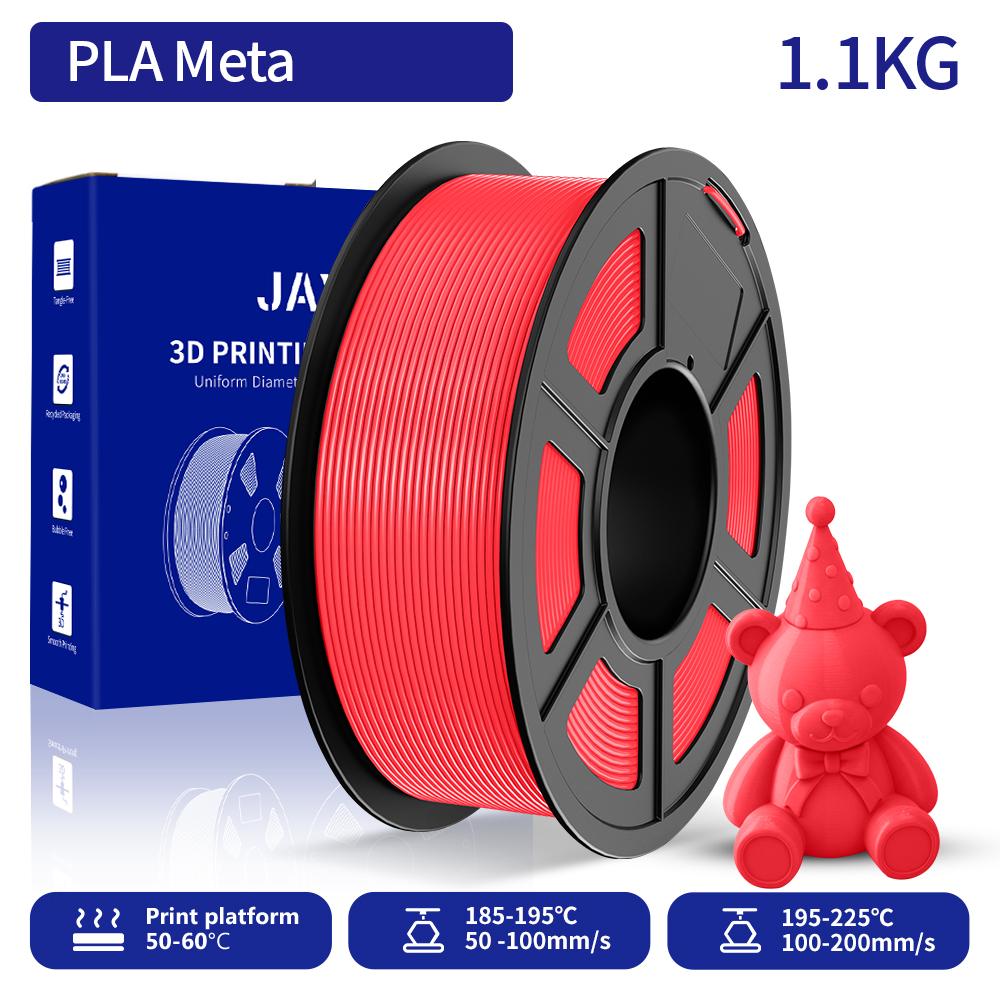 JAYO 1100G 3D PLA Filament 1.75mm High Speed PLA/PLA Meta 3D Printer Filament  Neatly Wound 3D Printing Materials For 3D FDM
