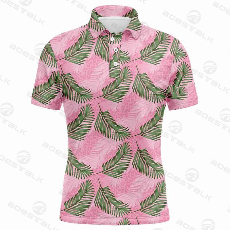 Men's short-sleeved golf jersey casual elastic breathable sportswear fashion T-shirt summer