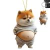 Fat Puppy Car Decoration, Fat Dog Car Decoration, Adorable Dog Car Hangable Decoration -