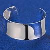 925 Sterling Silver Women's Smooth Open Bracelet Fashion Wedding Jewelry