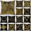 Home Decor Black Printed Cushion Cover Soft Pillowcase Bedroom Car Pillowcase