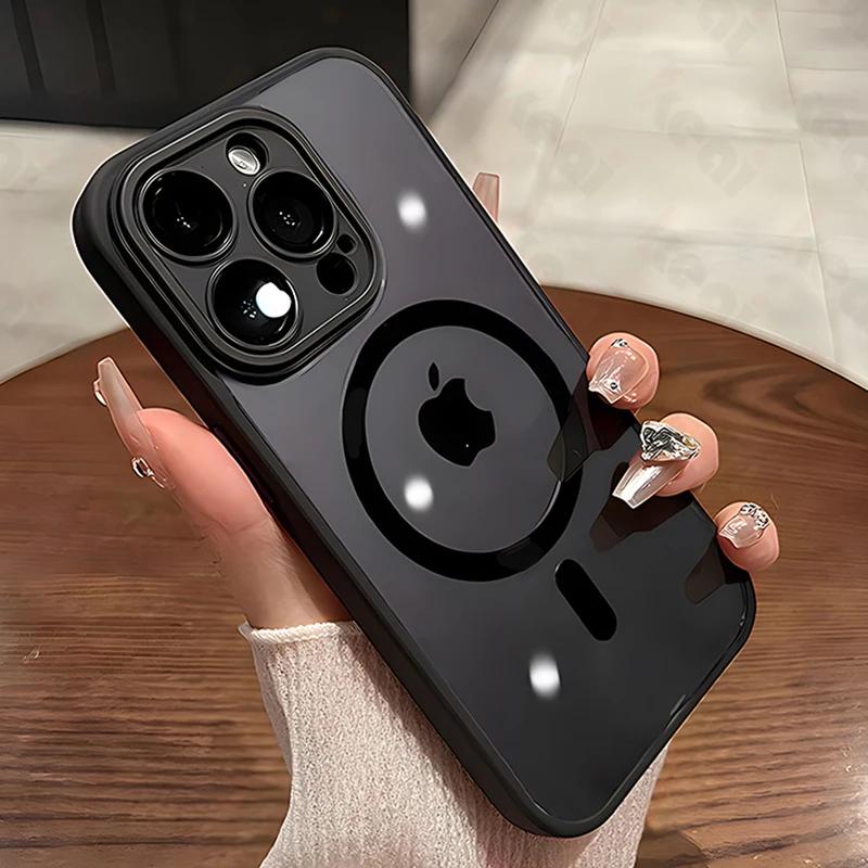 Роскошный чехол для телефона Magsafe с магнитной беспроводной зарядкой для iPhone 15 14 13 12 11 Pro X XR XS Max 7 8 SE, противоударный бампер
