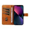 For iPhone 14 Case Wallet Geometric PU Leather Phone Cover Calf Texture